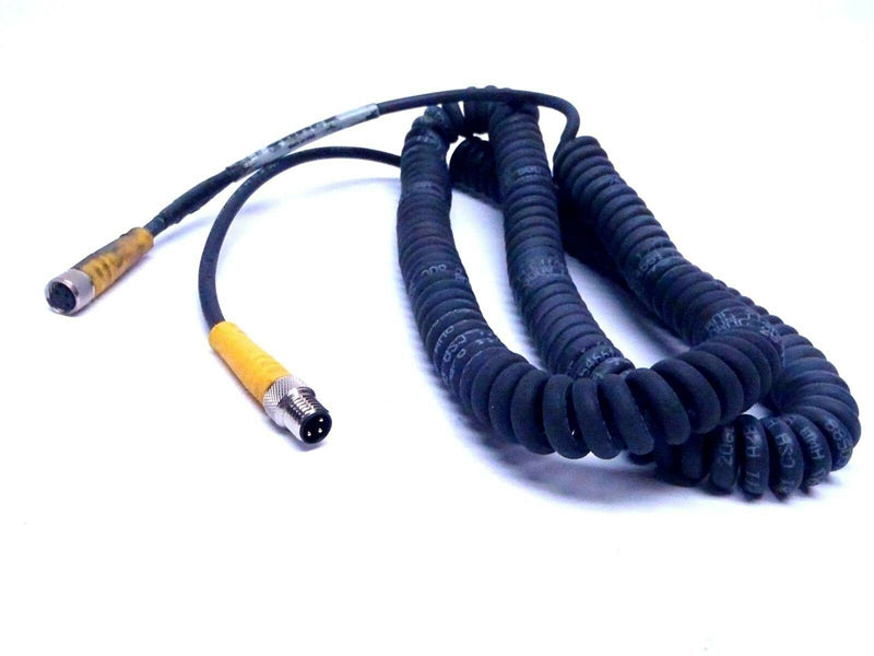 Turck PKG PKG 3M-3-PSG 3M/S90-SP M8 Male/Female Spiral Cordset U2516-87 - Maverick Industrial Sales