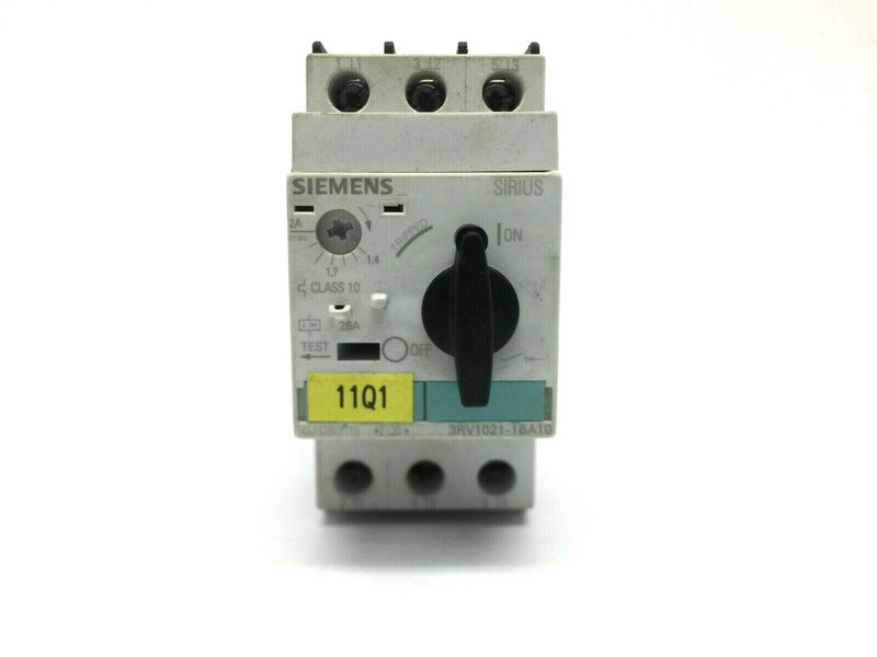 Siemens 3RV1021-1BA10 Size S0 Circuit Breaker 1.4-2A - Maverick Industrial Sales