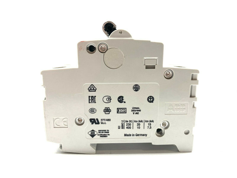 ABB S202-D4 Miniature Circuit Breaker 2P, 4A/480V, D, 480Y/277VAC, UL1077 - Maverick Industrial Sales