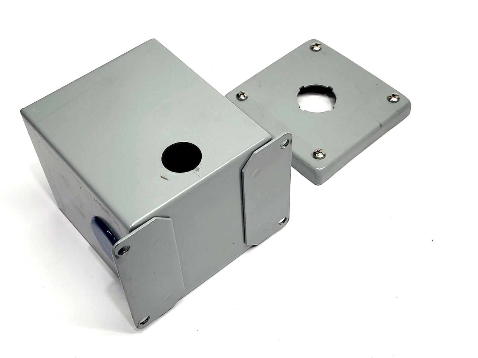 Hoffman E1PBX Extra-Deep Pushbutton Enclosure 4" x 4" x 4-3/4" - Maverick Industrial Sales