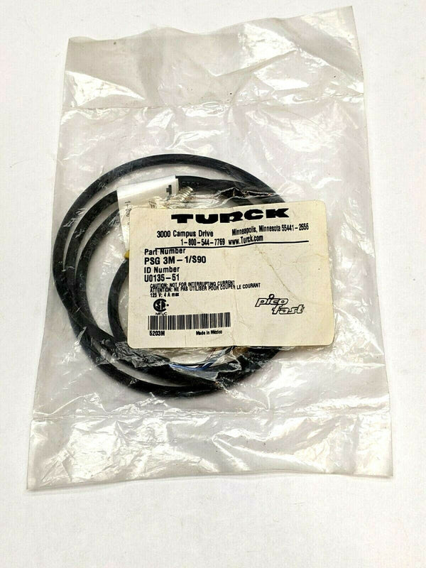 Turck PSG 3M-1/S90 PicoFast Cable Cordset U0135-51 - Maverick Industrial Sales