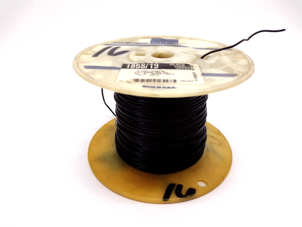 Alpha Wire 1858/19 Black 16 AWG 19/29 PVC MIL-W-16878E Type B, 3.5 lb Spool - Maverick Industrial Sales