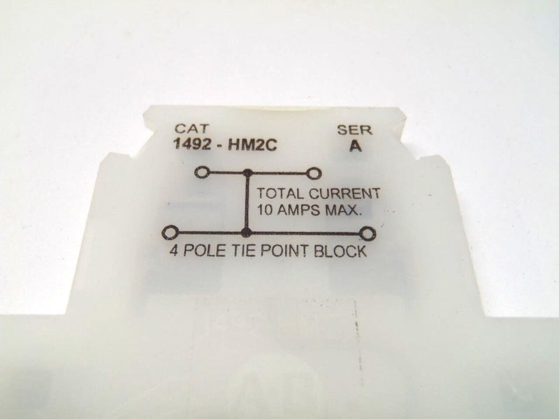 Allen Bradley 1492-HM2C 4-Pole Tie Point Terminal Blocks Ser A 10A LOT OF 7 - Maverick Industrial Sales