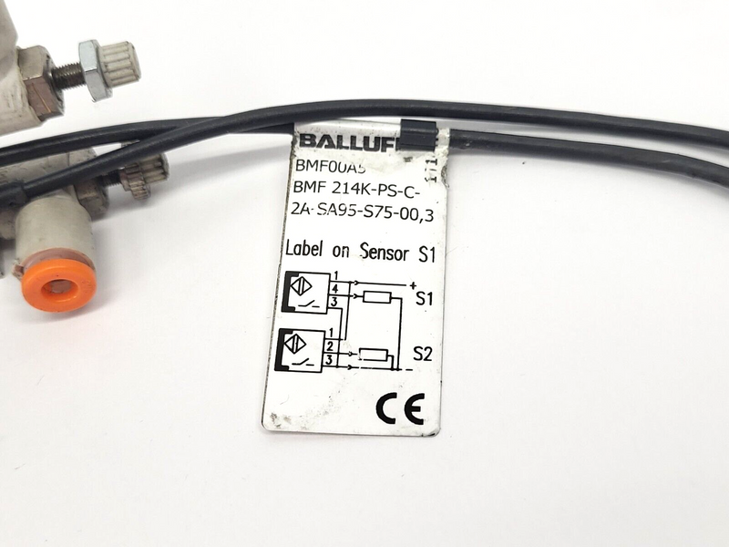 SMC MXH6-15 Compact Slide Cylinder w/ Balluff BMF 214K-PS-C-2A-SA95-S75-00,3 - Maverick Industrial Sales