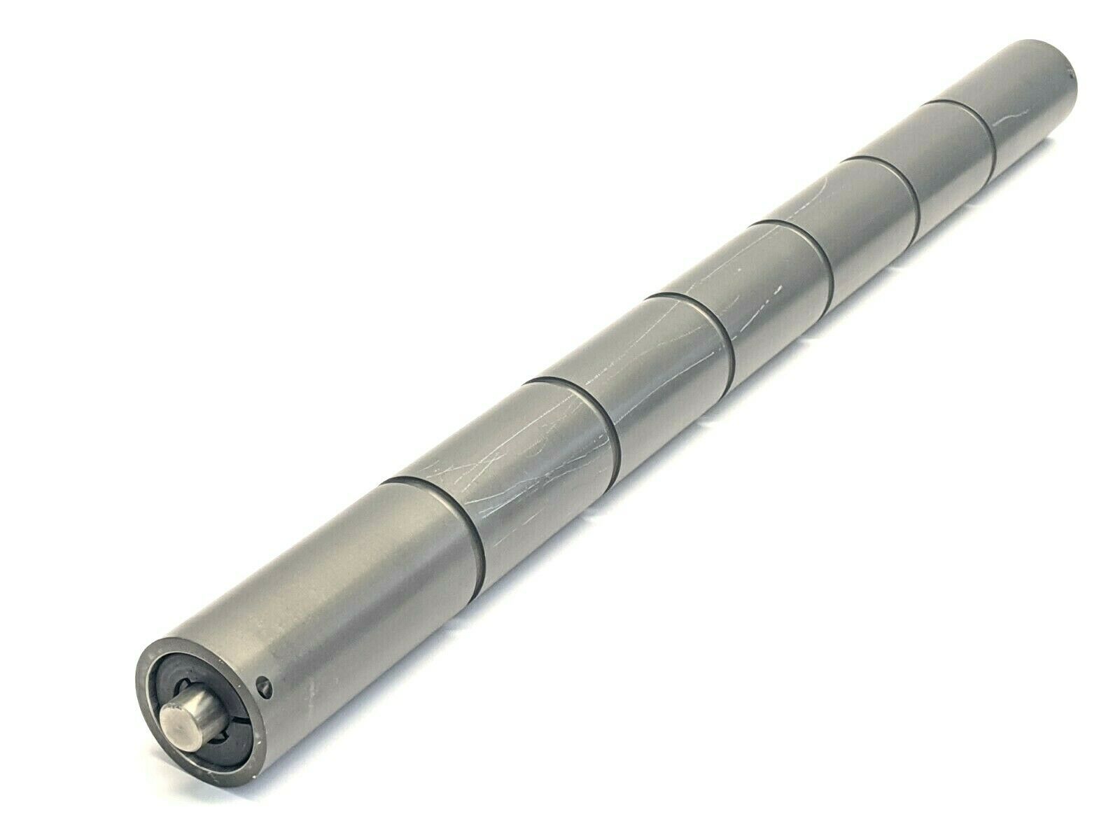 Conveyor Roller Grooved 30-1/8" L, 2-1/4" OD, 30-7/8" L Shaft, 3/4" OD - Maverick Industrial Sales