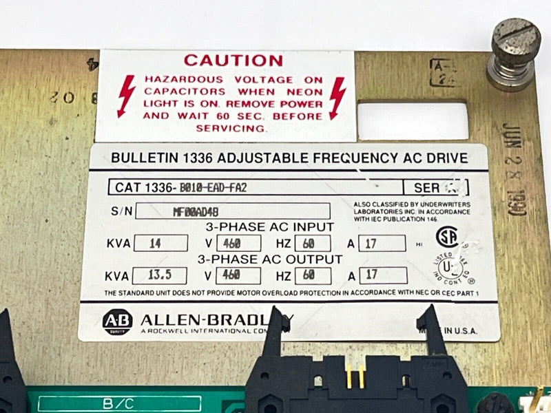 Allen Bradley 1336-B010-EAD-FA2 Ser A Adjustable Frequency AC Drive - Maverick Industrial Sales