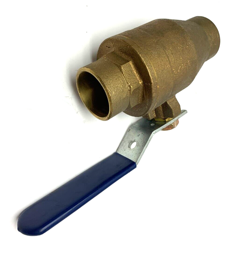 Nibco S-585-70 1-1/2" Two-Piece Bronze Ball Valve Solder End Connections - Maverick Industrial Sales