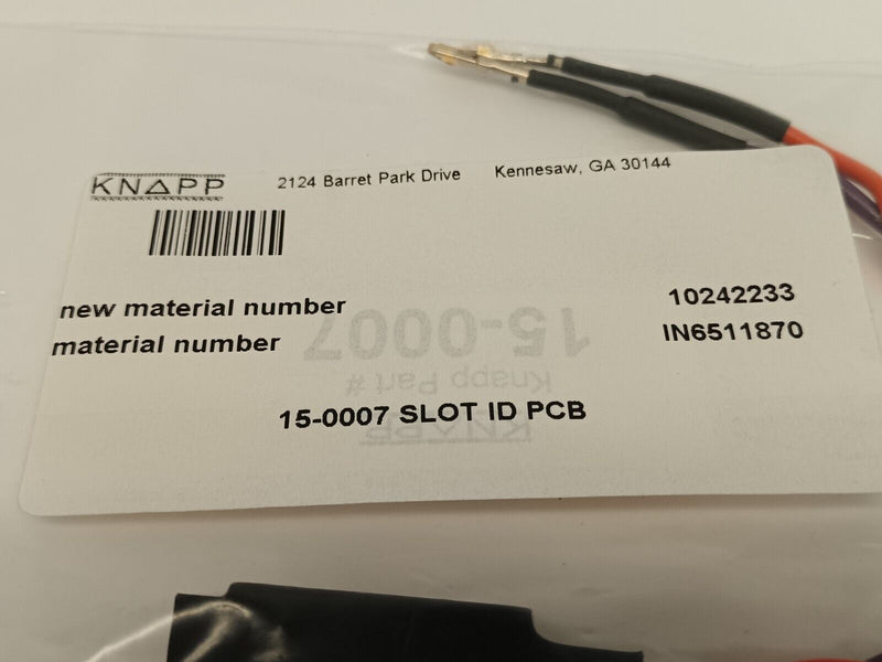 Knapp 10242233 15-0007 Slot ID PCB Cable IN6511870 - Maverick Industrial Sales
