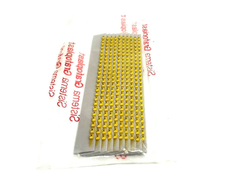 Grafoplast 117 Wire Markers K Black on Yellow 10 Strips 9TFX16 - Maverick Industrial Sales