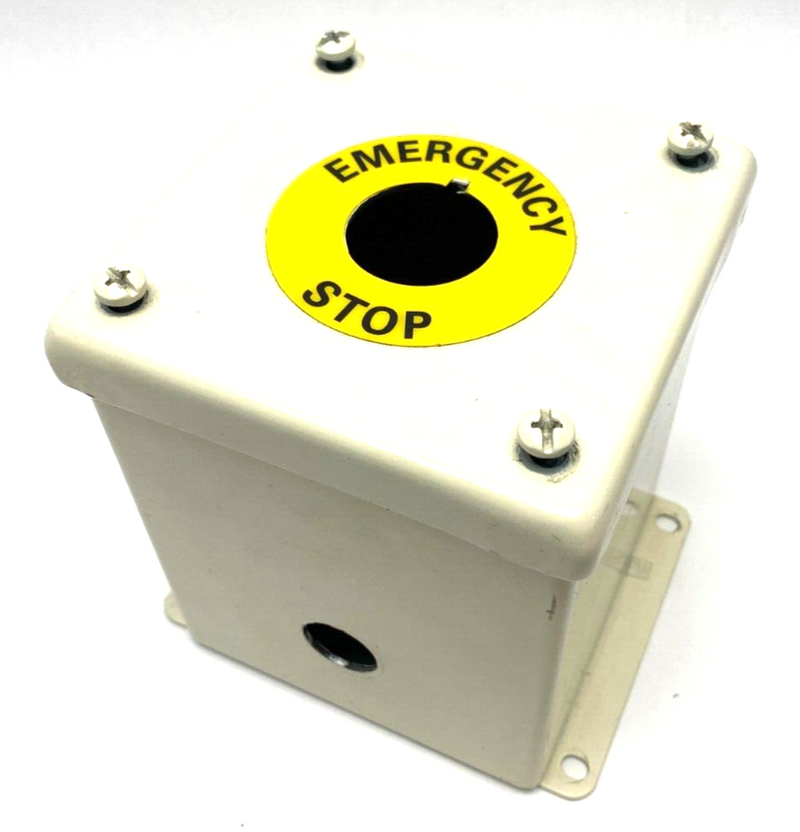 Hoffman E1PBXM Extra Deep Emergency Push Button Enclosure White - Maverick Industrial Sales