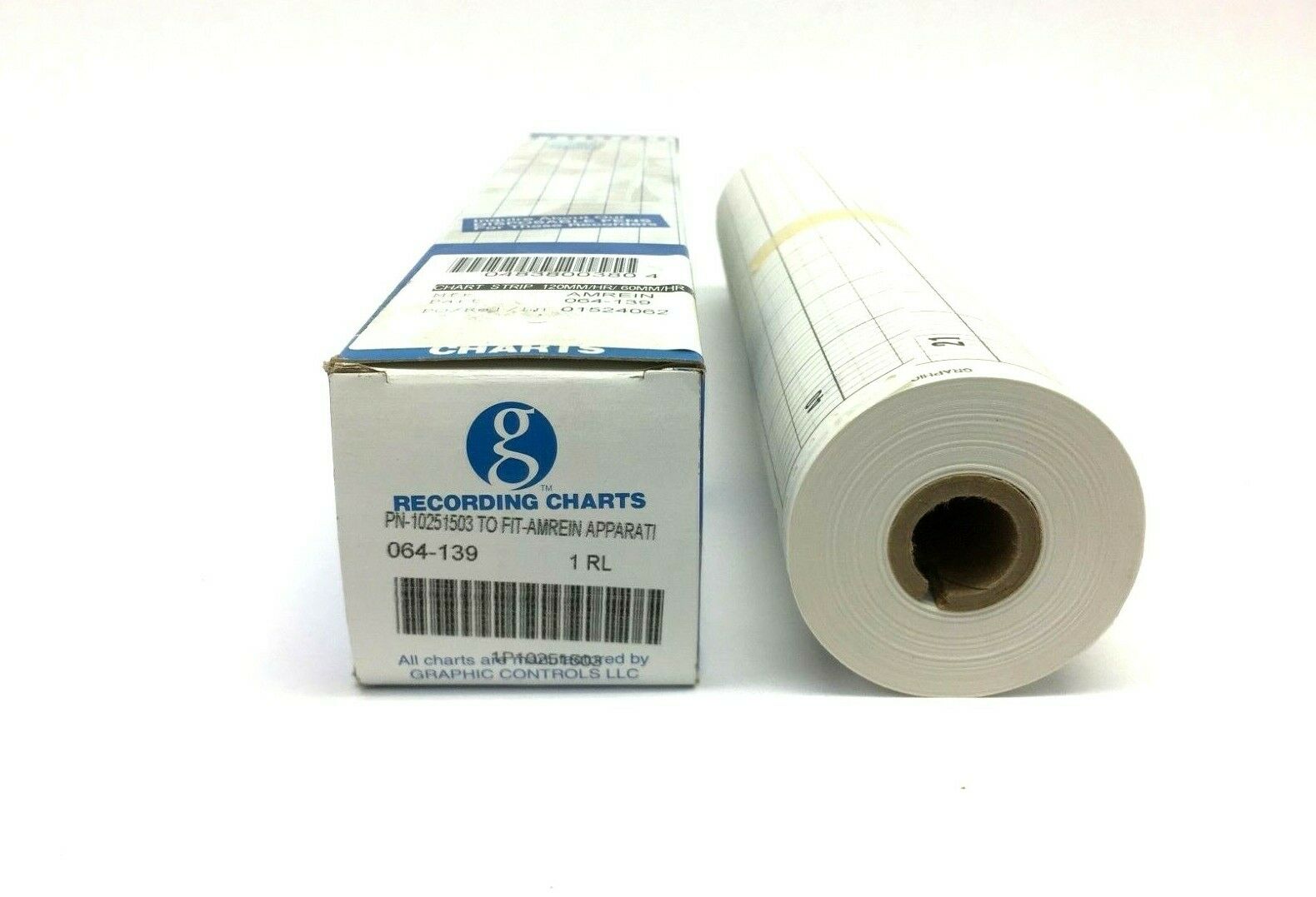 Graphic Controls 064-139 Strip Recorder Chart 2 Speed 120mm/HR 60mm/HR 10" Wide - Maverick Industrial Sales