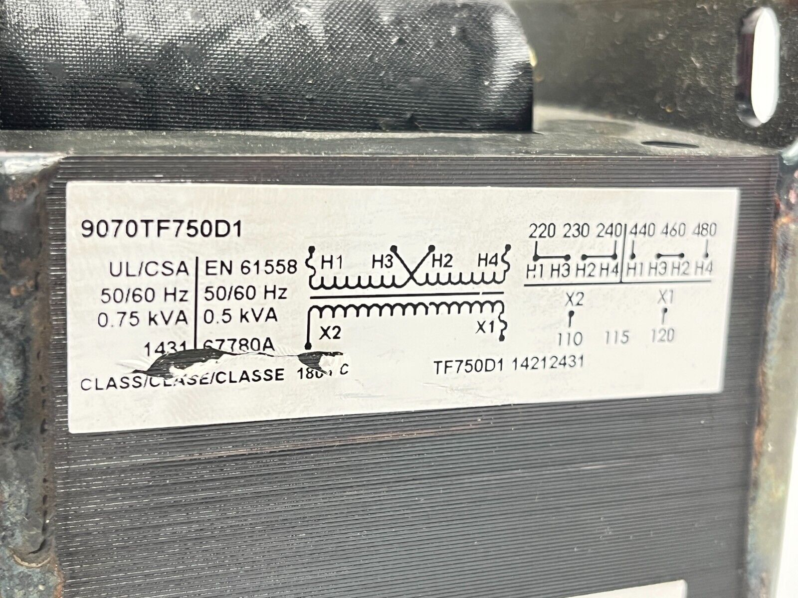 Square D 9070TF750D1 Industrial Control Transformer 1PH 750A 240x480V 120V - Maverick Industrial Sales