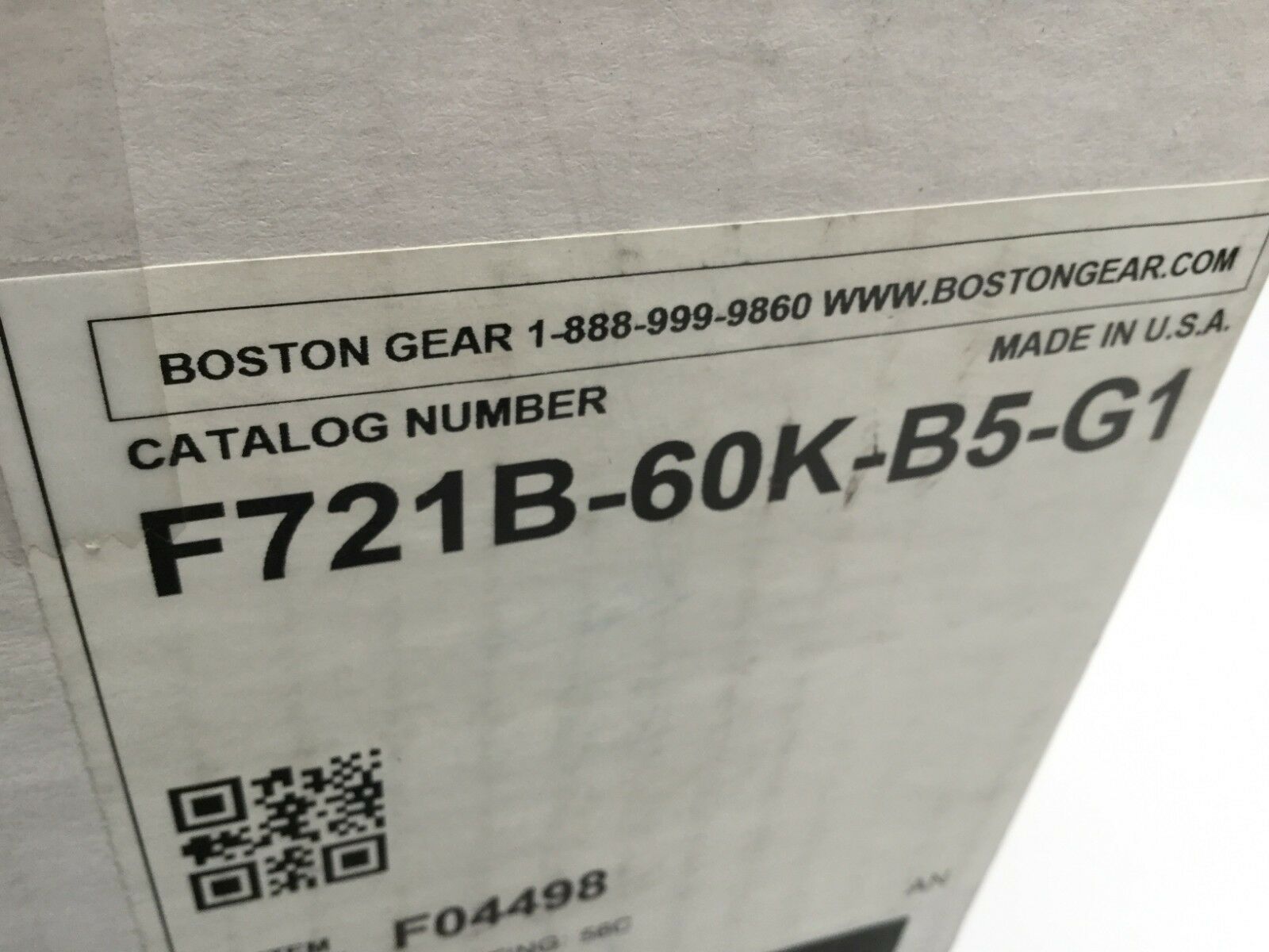 Boston Gear F721B-60K-B5-G1 Speed Reducer Left Hand 0.55 Input HP - Maverick Industrial Sales