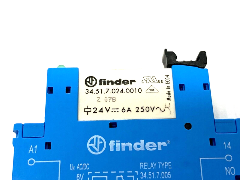 Finder 34.51.7.024.0010 Relay w/ 93.01.0.024 Relay Socket 24VDC - Maverick Industrial Sales