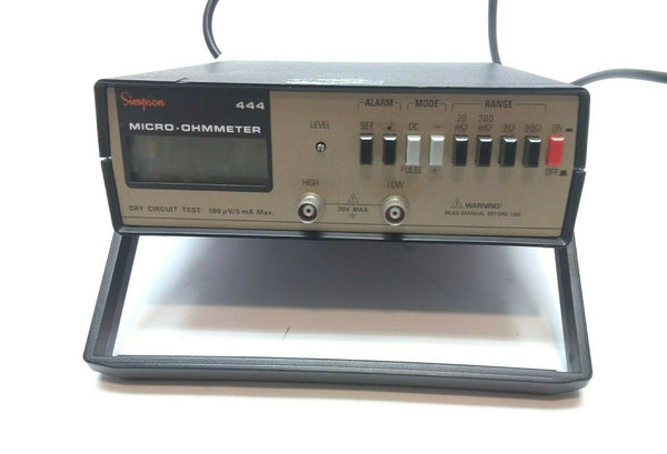 Simpson 444 Micro-Ohmmeter Dry Circuit Test Unit - Maverick Industrial Sales