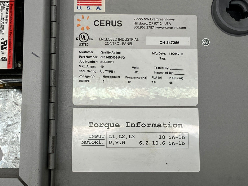 Cerus CI-010-P4 Titan P Series 5HP Variable Frequency Drive w/ CIE1-ED005-P4/D - Maverick Industrial Sales