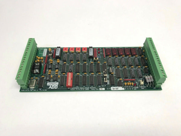 ABB Encoder Simulator Board 816-080 Rev. H 817307 Rev. A PCB Module - Maverick Industrial Sales