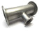 Unbranded SS 3-Way Tee Vacuum Fitting, Approx. 5-1/2" L, 2-15/16" OD, 1-9/16" OD - Maverick Industrial Sales