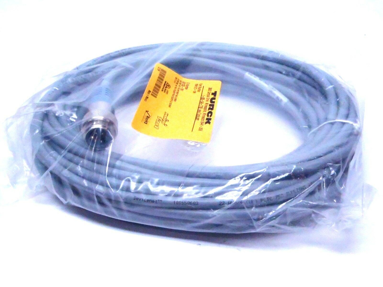 Turck RSM 572-15M Male Female 5-Pin Cordset 300V 4A U0133-191 - Maverick Industrial Sales