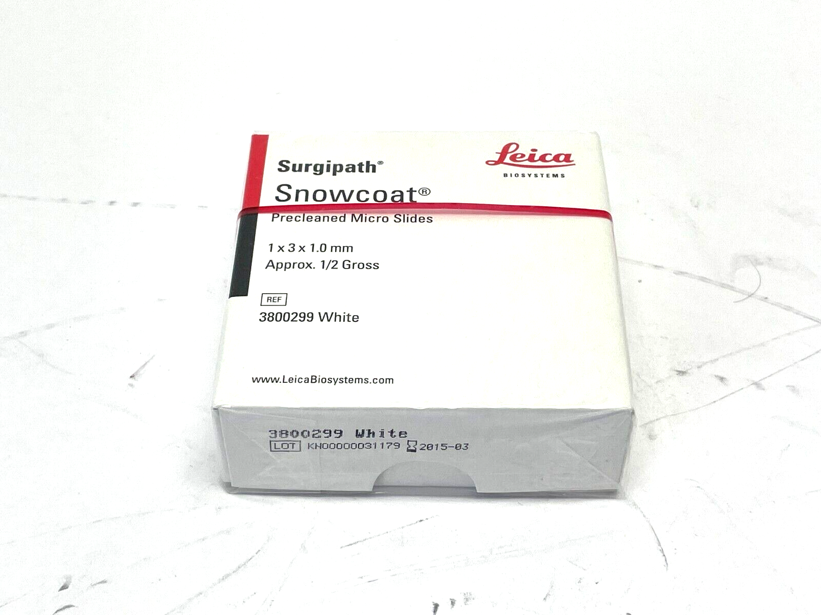 Leica Surgipath Snowcoat 3800299 White Precleaned Micro Slides - Maverick Industrial Sales