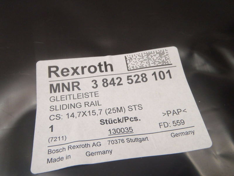 Rexroth 3 842 528 101 Sliding Rail 14,7 X 15,7 STS (25M) - Maverick Industrial Sales