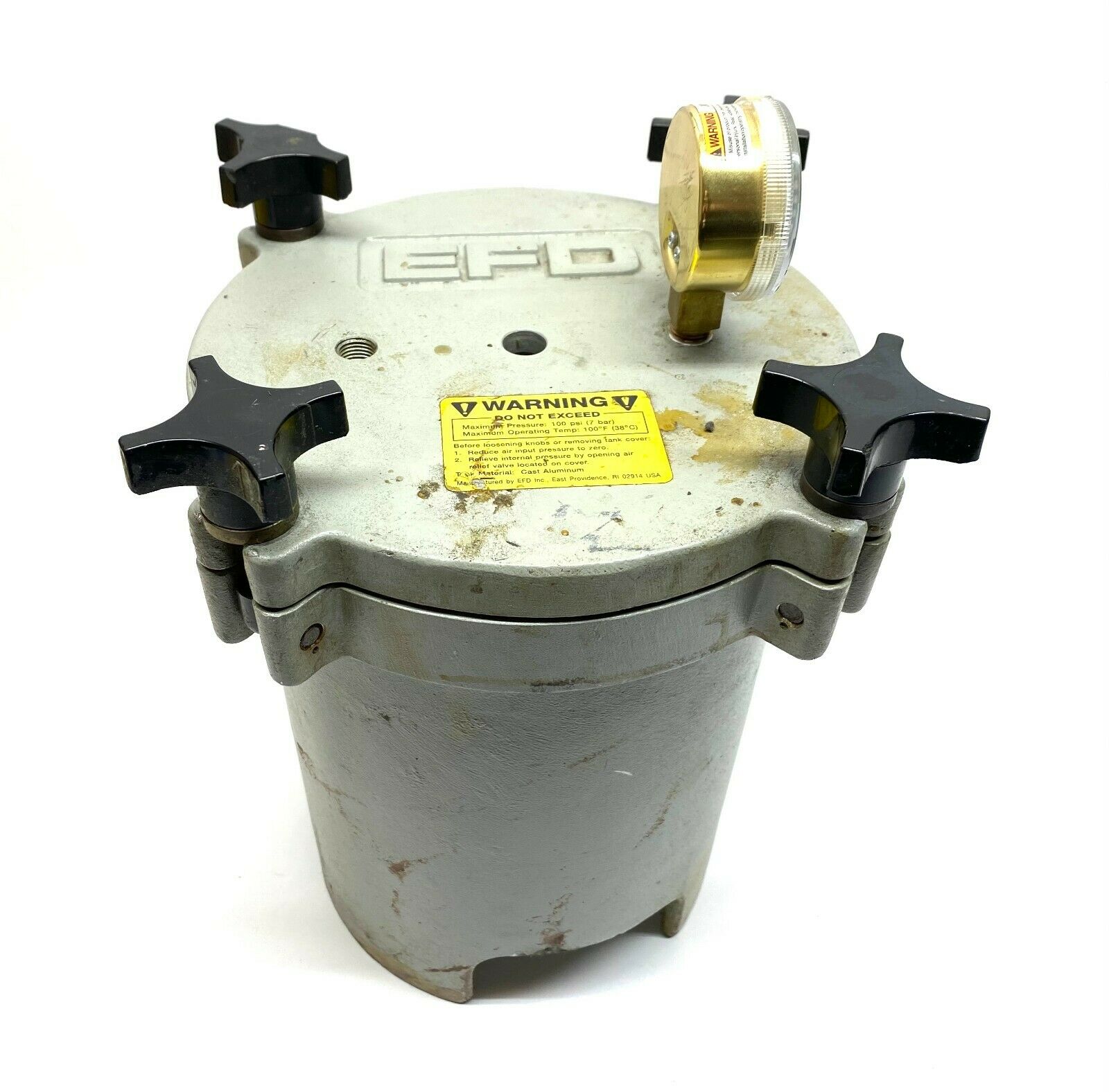 Nordson EFD 626 Series Analog Gauge Fluid Reservoir Aluminum 5 Liter - Maverick Industrial Sales