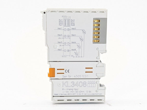 Beckhoff KL3408 Analog Input Terminal 8-Channel - Maverick Industrial Sales