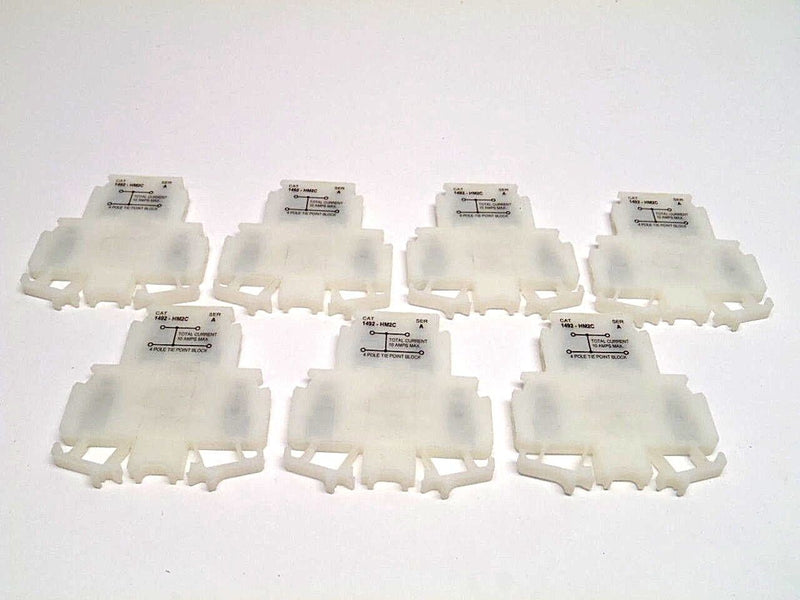 Allen Bradley 1492-HM2C 4-Pole Tie Point Terminal Blocks Ser A 10A LOT OF 7 - Maverick Industrial Sales