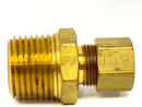 Parker 6MSC8N-B 3/8" OD Compression Tube x 1/2" MNPT Adaptor Brass - Maverick Industrial Sales