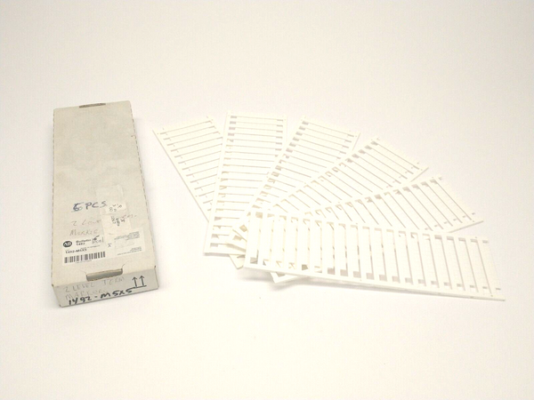 Allen Bradley 1492-M5X5 Ser. A Blank Snap-In Marker Cards 5mm x 5mm BOX OF 6 - Maverick Industrial Sales