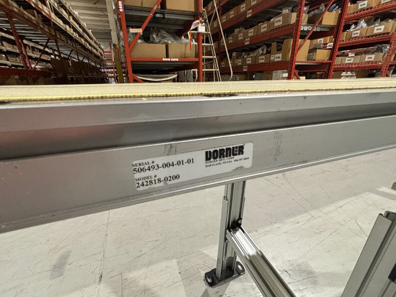 Dorner 242818-0200 Series 2200 Flat Belt Conveyor, 14'L x 18"W, 16"W Belt - Maverick Industrial Sales