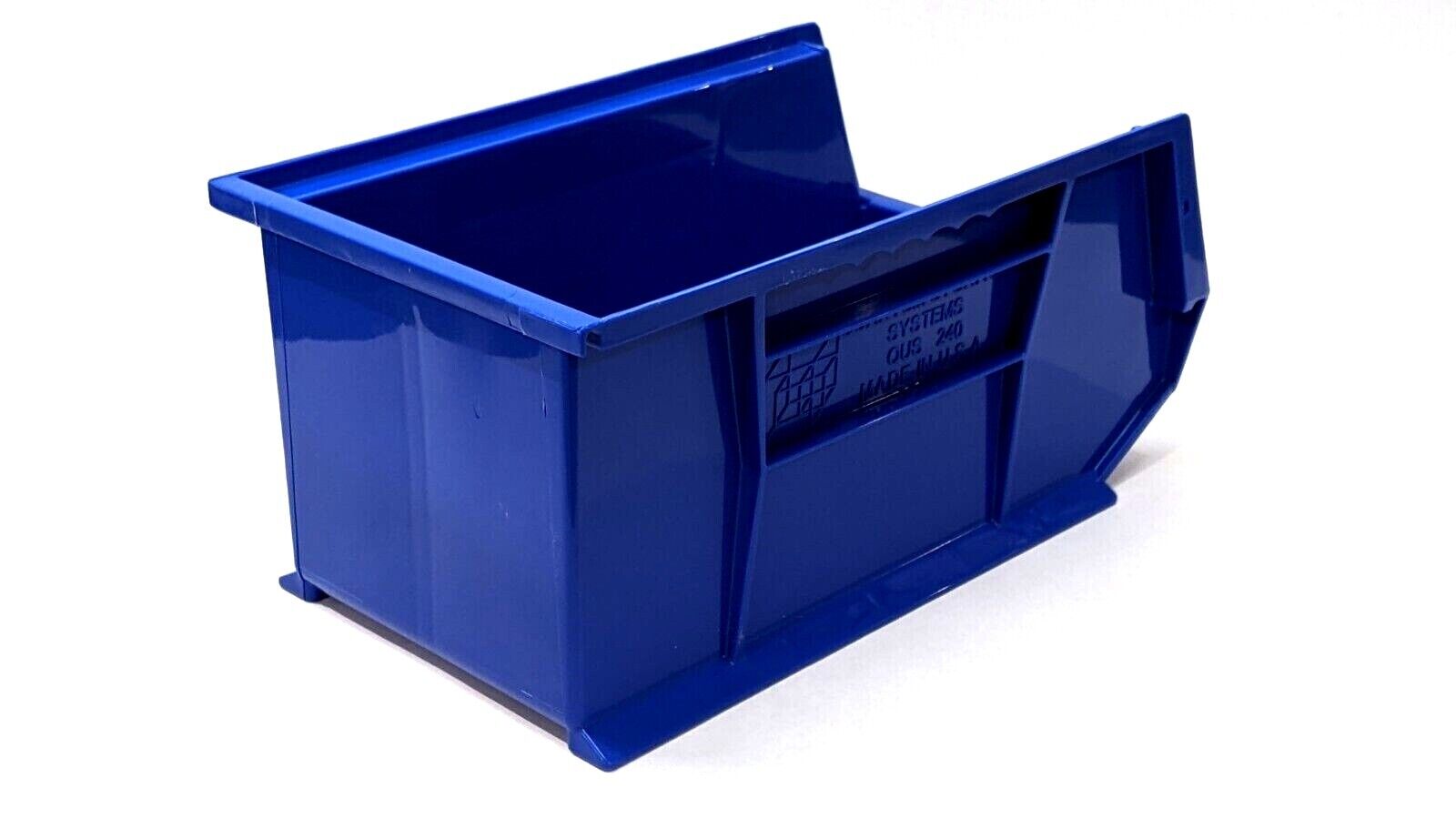 QUS240BL | Quantum Storage Ultra Stack & Hang Storage Bin LOT OF 12 - New - Maverick Industrial Sales