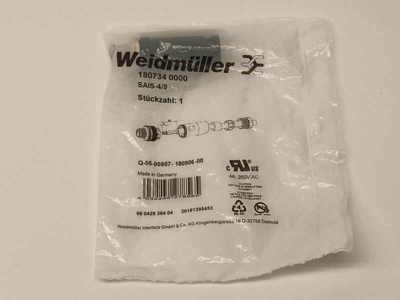 Weidmuller 1807340000 Field Attachable Connector 4-Pin M12 SAIS-4/9 - Maverick Industrial Sales