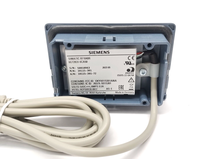 Siemens 6GT2831-6CA50 SIMATIC Access Control Reader RS232 90mm x 62mm RF1040R - Maverick Industrial Sales