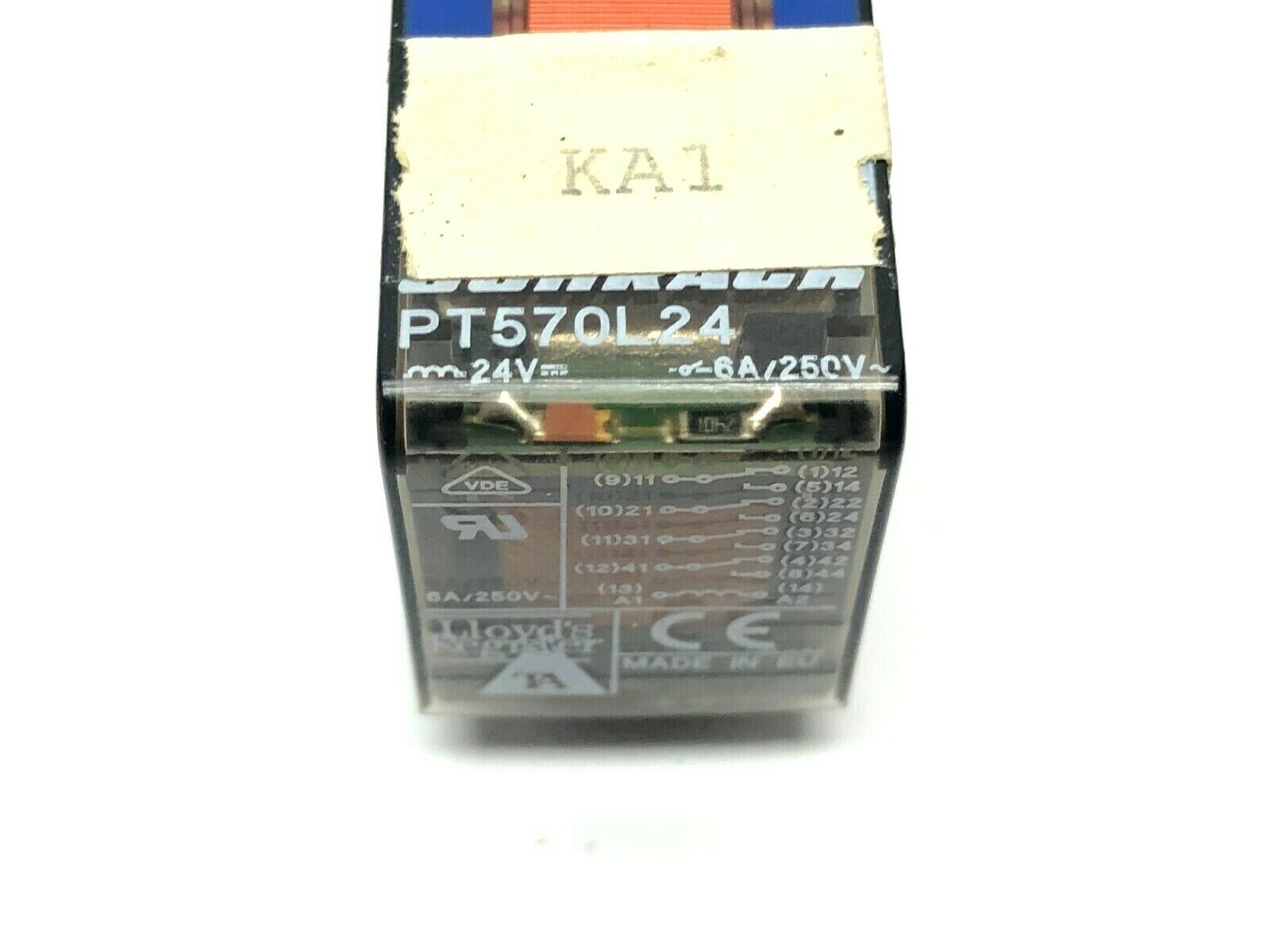 Omron PYF-14A-N Relay Socket w/ Schrack PT570L24 Relay - Maverick Industrial Sales