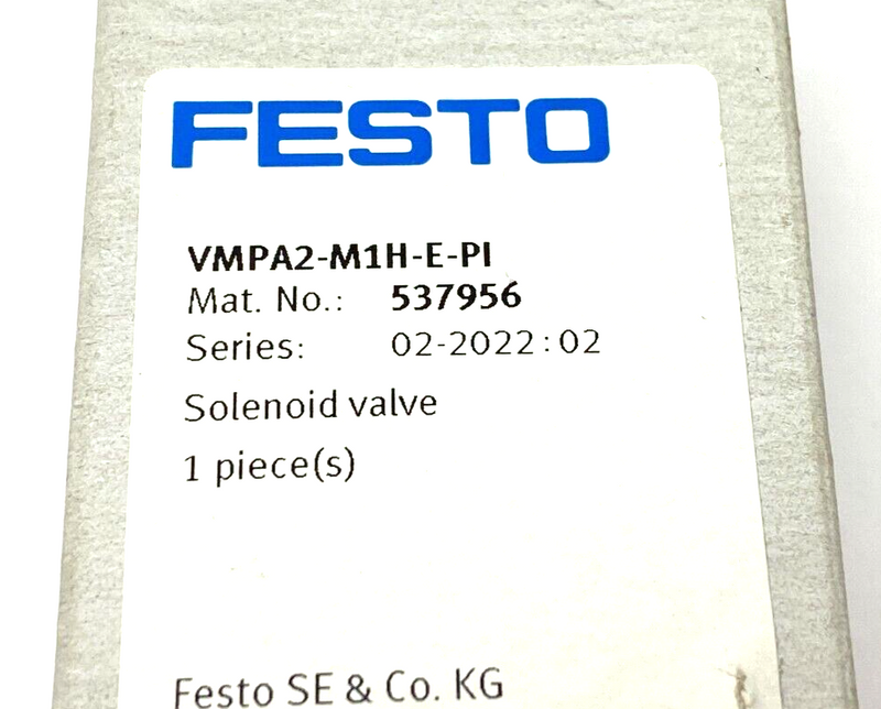 Festo VMPA2-M1H-E-PI Solenoid Valve 537956 - Maverick Industrial Sales