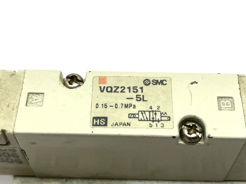 SMC VQZ2151-5L Solenoid Valve w/ VQZ2000 Subplate - Maverick Industrial Sales