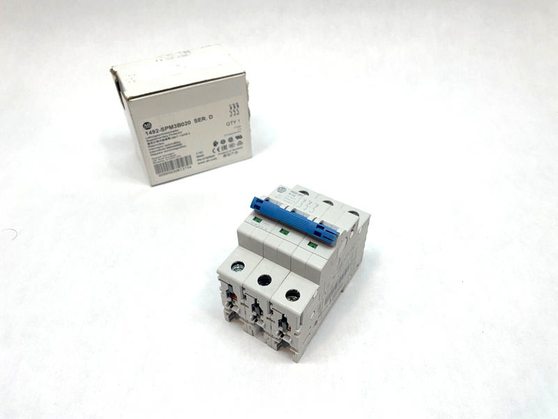 Allen Bradley 1492-SPM3B020 Ser. D Circuit Breaker, Supplementary Protector, 2A - Maverick Industrial Sales