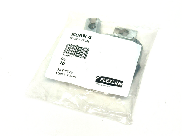 Flexlink XCAN 8 Slot Nut M8 LOT OF 10 - Maverick Industrial Sales