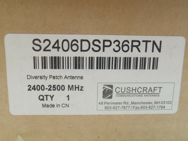 Cushcraft S2406DSP36RTN 2400-2500 MHz 6dBI Diversity Patch Antenna - Maverick Industrial Sales