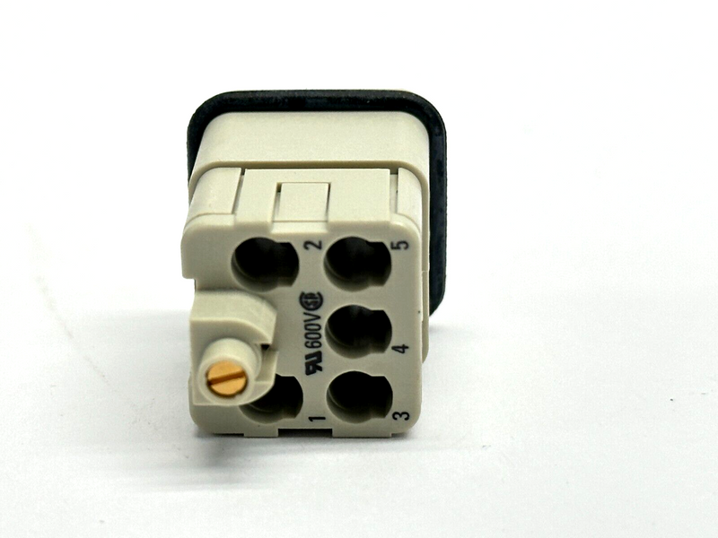 Harting 09 12 005 3001 Han Q Compact Connector 5/0-M-C Male Insert Crimp - Maverick Industrial Sales