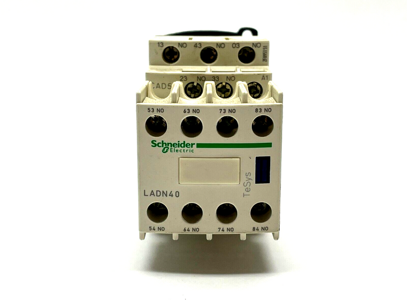 Schneider Electric CAD50G7 Control Relay w/ LADN40 Aux Contact Block - Maverick Industrial Sales