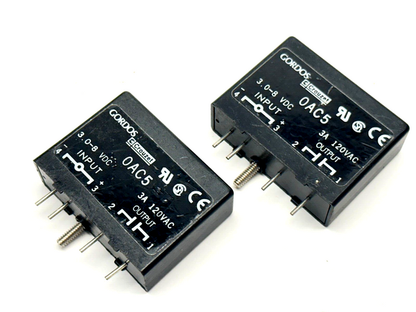 Gordos 0AC5 Solid State Relay 3A 120VAC LOT OF 2 - Maverick Industrial Sales