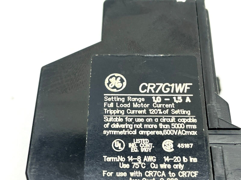 General Electric CR7G1WF Overload Relay - Maverick Industrial Sales