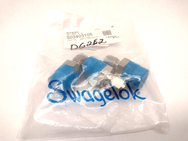 Swagelok SS-8M0-1-8 Stainless Steel Male Connector Tube Fitting 8mm, LOT OF 3 - Maverick Industrial Sales