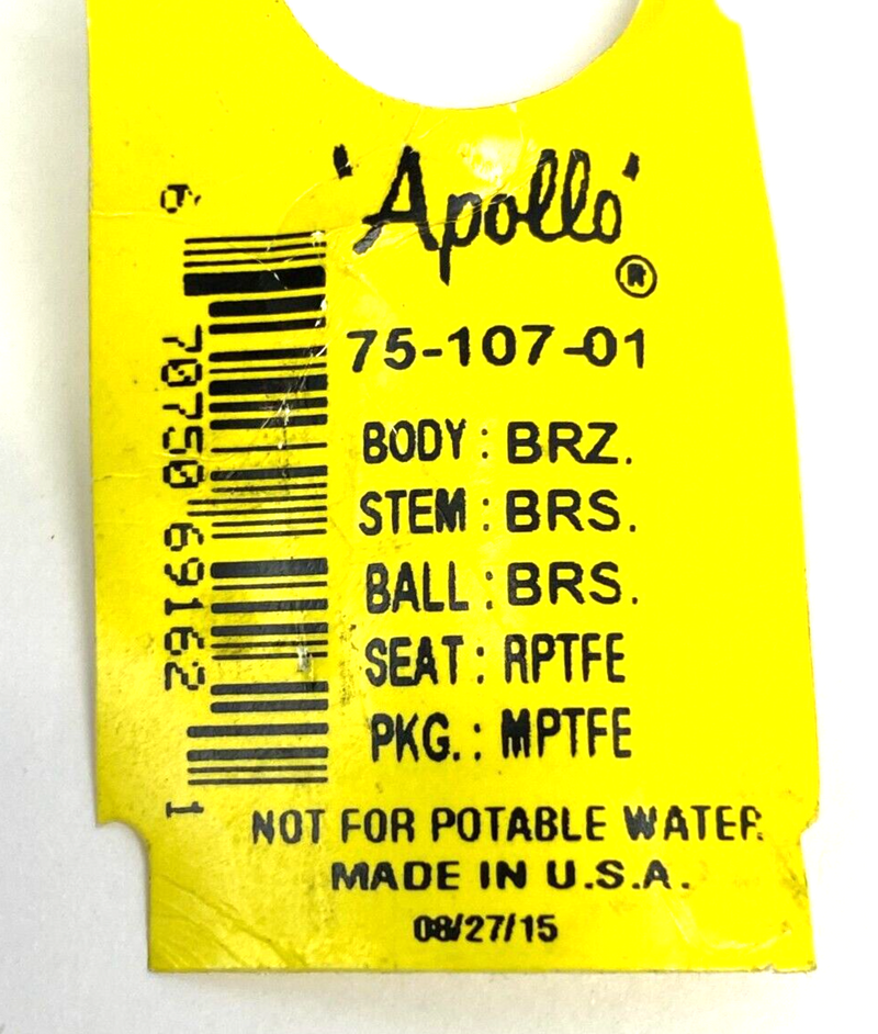 Apollo Conbraco 75-107-01 Bronze Locking Ball Valve Inline 1-1/2" - Maverick Industrial Sales
