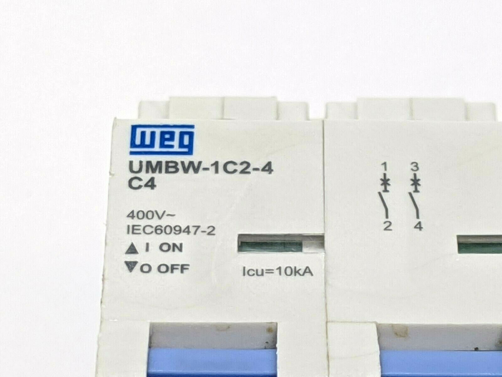 Weg UMBW-1C2-4 Miniature Circuit Breaker C4 4A - Maverick Industrial Sales