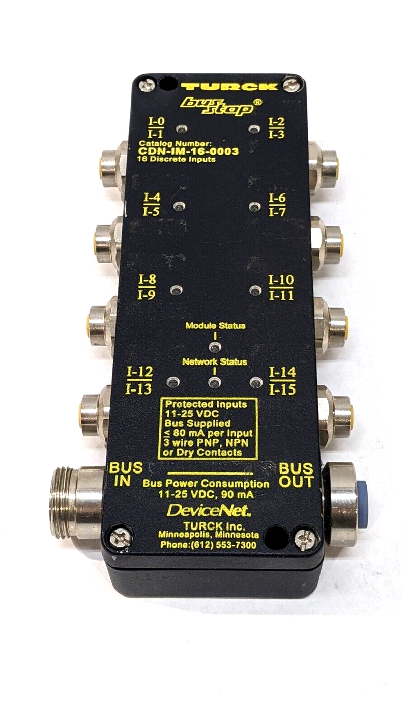 Turck CDN-IM-16-0003 BusStop 16 Discrete Inputs - Maverick Industrial Sales