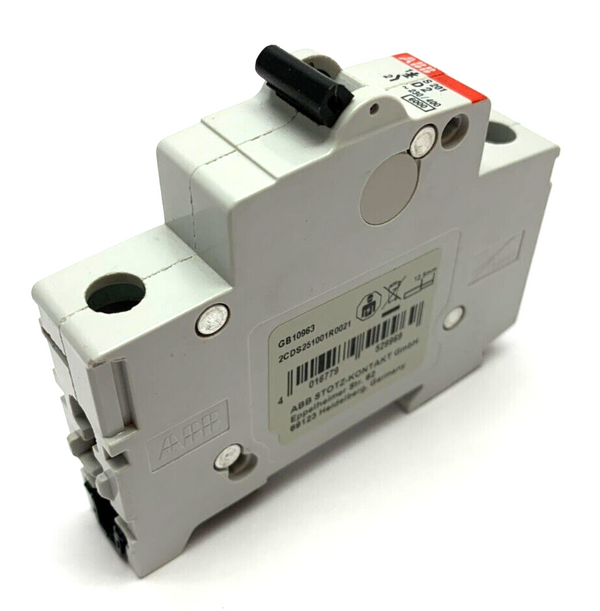 ABB S201-D2 1 Pole Circuit Breaker 253/440V AC 2CDS251001R0021 - Maverick Industrial Sales