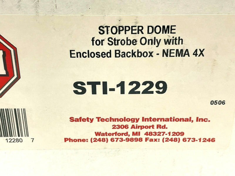 STI STI-1229 Stopper Dome for Strobe Only w/ Enclosed Backbox Type 4X - Maverick Industrial Sales
